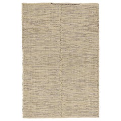 Tapis Kilim contemporain de Rug & Kilim en beige avec des accents noirs et jaunes