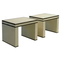Set of 2 Elegant Lacquered Nightstands by Maison Jansen, France, 1970
