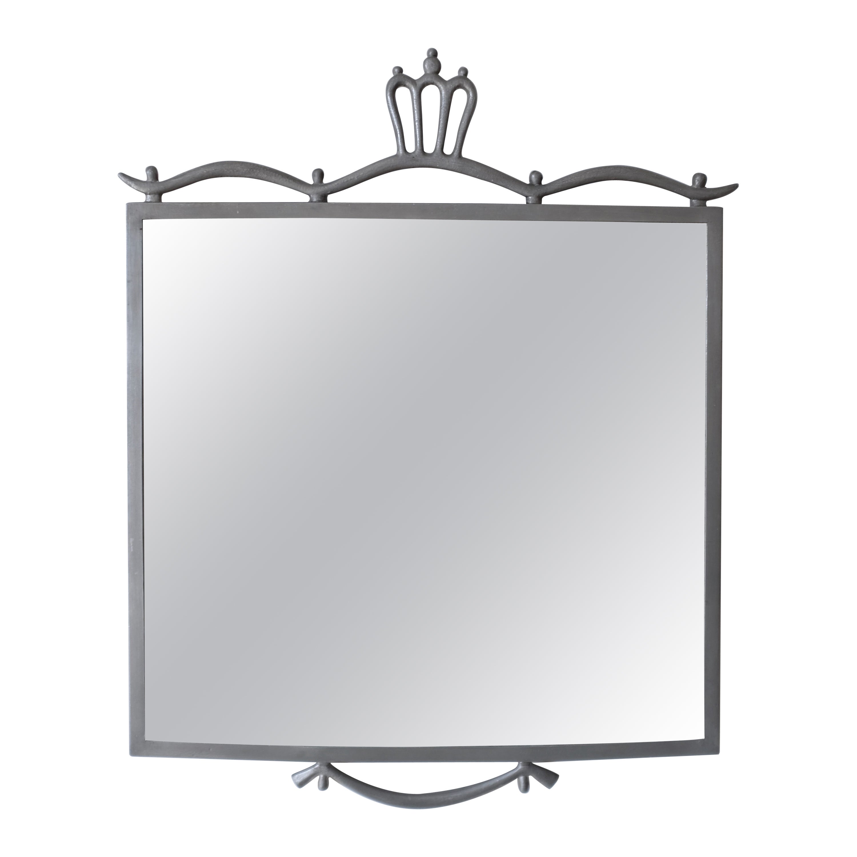 1924 Swedish Grace Pewter Mirror by Edvin Ollers For Sale