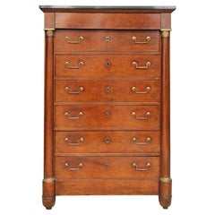 Antique 19th Century French Empire Semainier Chest of Drawers