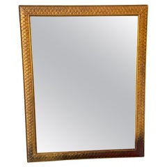 1950s Gilt Wood Mirror with Leaf Pattern by D. Milch & Son