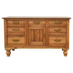 19th Century Country English Provincial Pine Sideboard Server