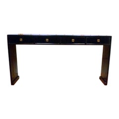 Fine Black Lacquer Console Table