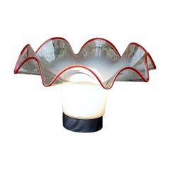 Vistosi Italy Design Lamp in Glass Lattimo Vintage Years 70