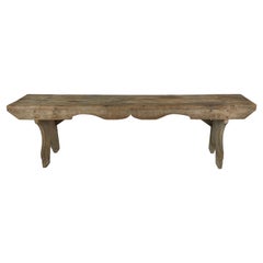 19th Century Carved Pine Pennsylvania Bench