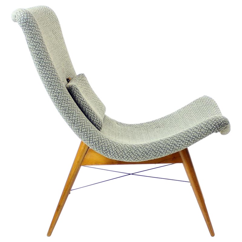 Mid-Century Lounge Chair by Miroslav Navratil for Cesky Nabytek, 1959 For Sale