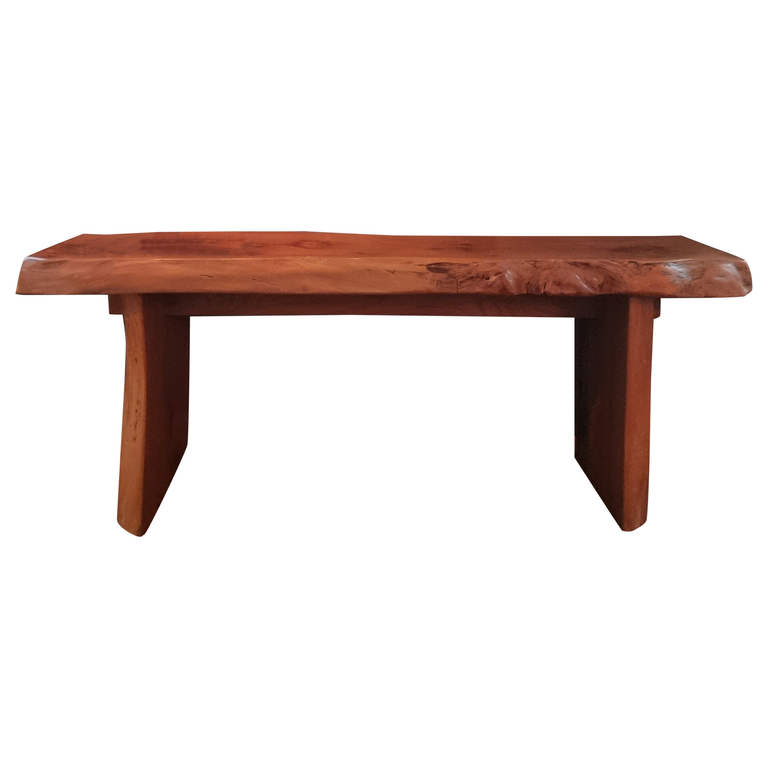 Rustic Bench/Table in Elm by Sigvard Nilsson, Söwe Konst, Scandinavian Modern For Sale