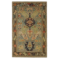 Ararat Rugs Tapis Dragon, Antique Revival Museum Caucasus Carpet, Natural Dyed