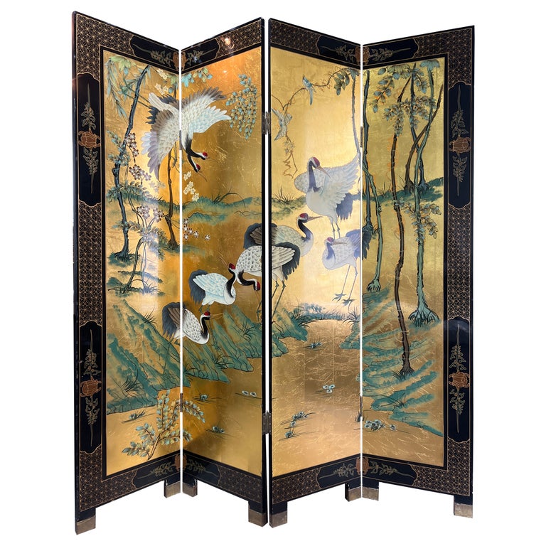 Japanese Folding Screen, circa 1970 For Sale at 1stDibs