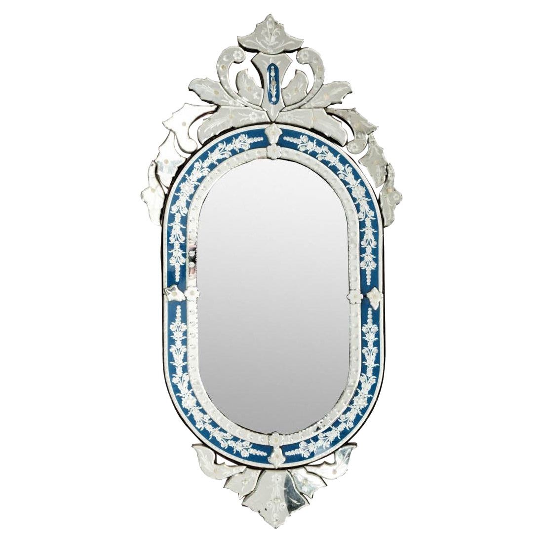 Highly Decorative 19th Century Venetian Glass Mirror For Sale
