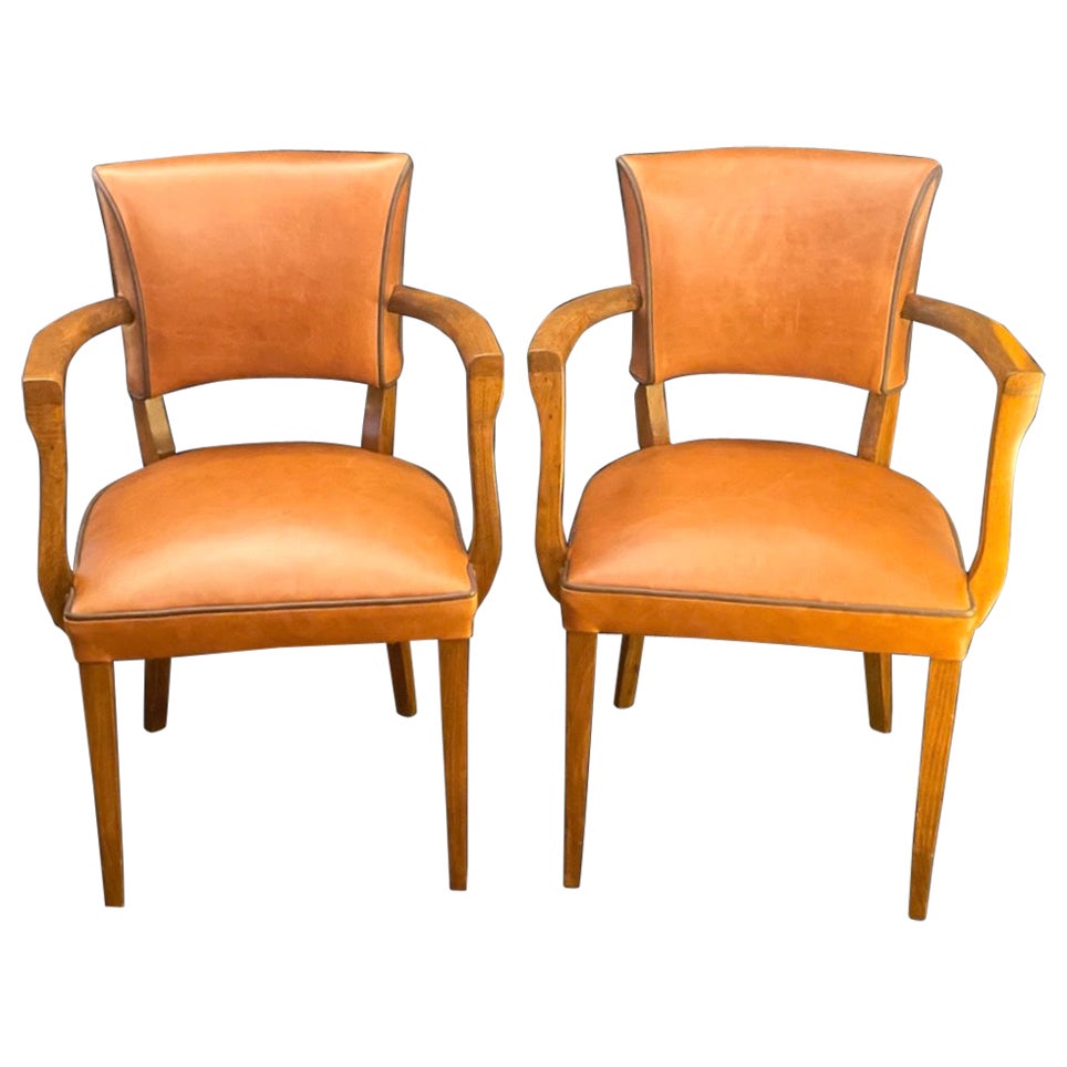 1920's Antique French Art Deco Bridge Chairs