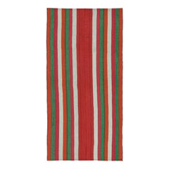 Persischer Kelim in Rot mit mehrfarbigen Streifen von Teppich & Kilim