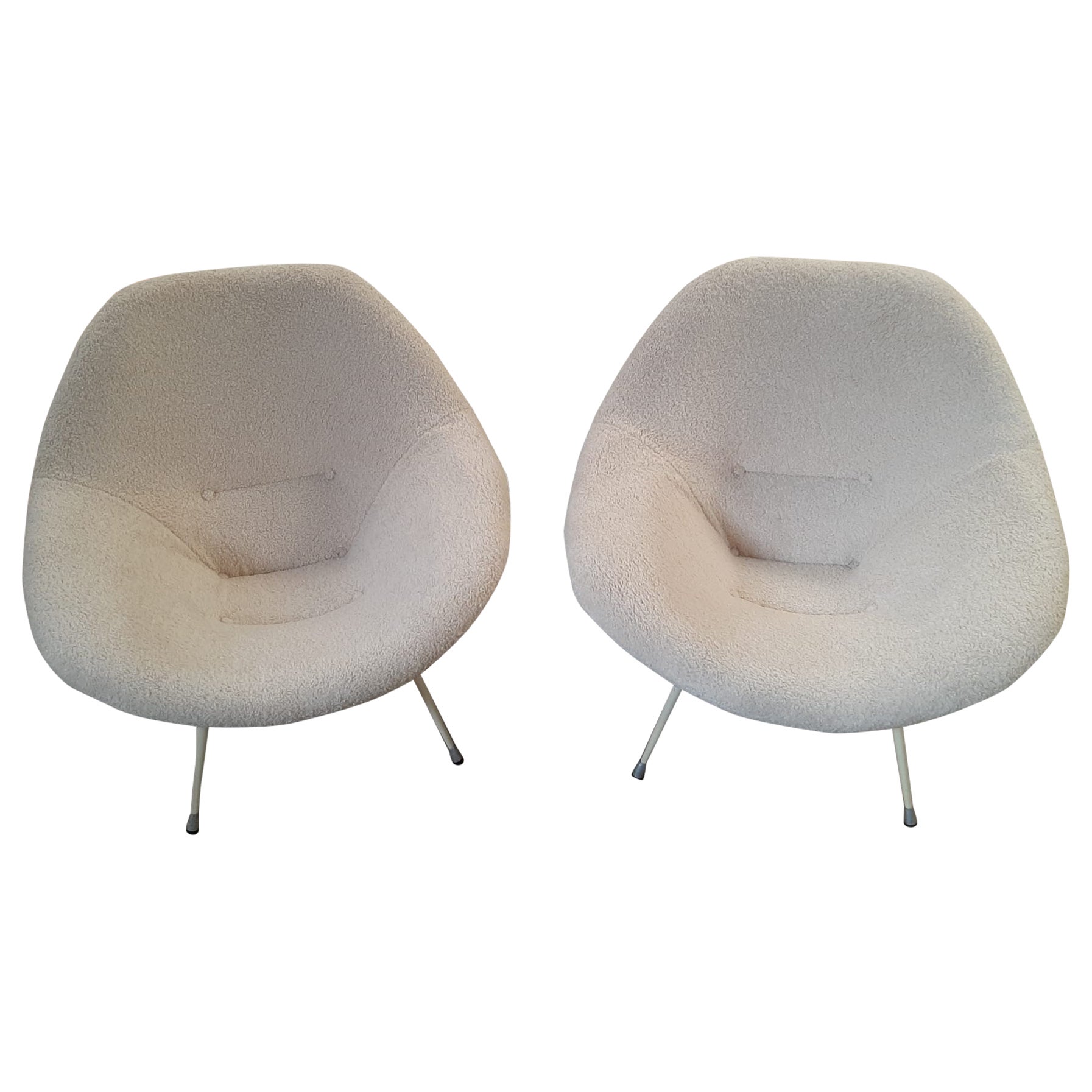 Rare Spanish Designer Armchairs from 1950s, Set of 2 For Sale