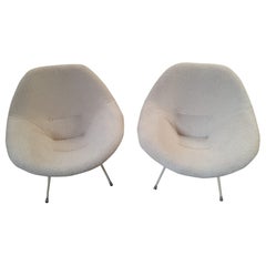 Vintage Rare Spanish Designer Armchairs from 1950s, Set of 2