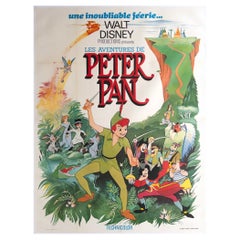Peter Pan 1970s French Grande Film Poster, Disney