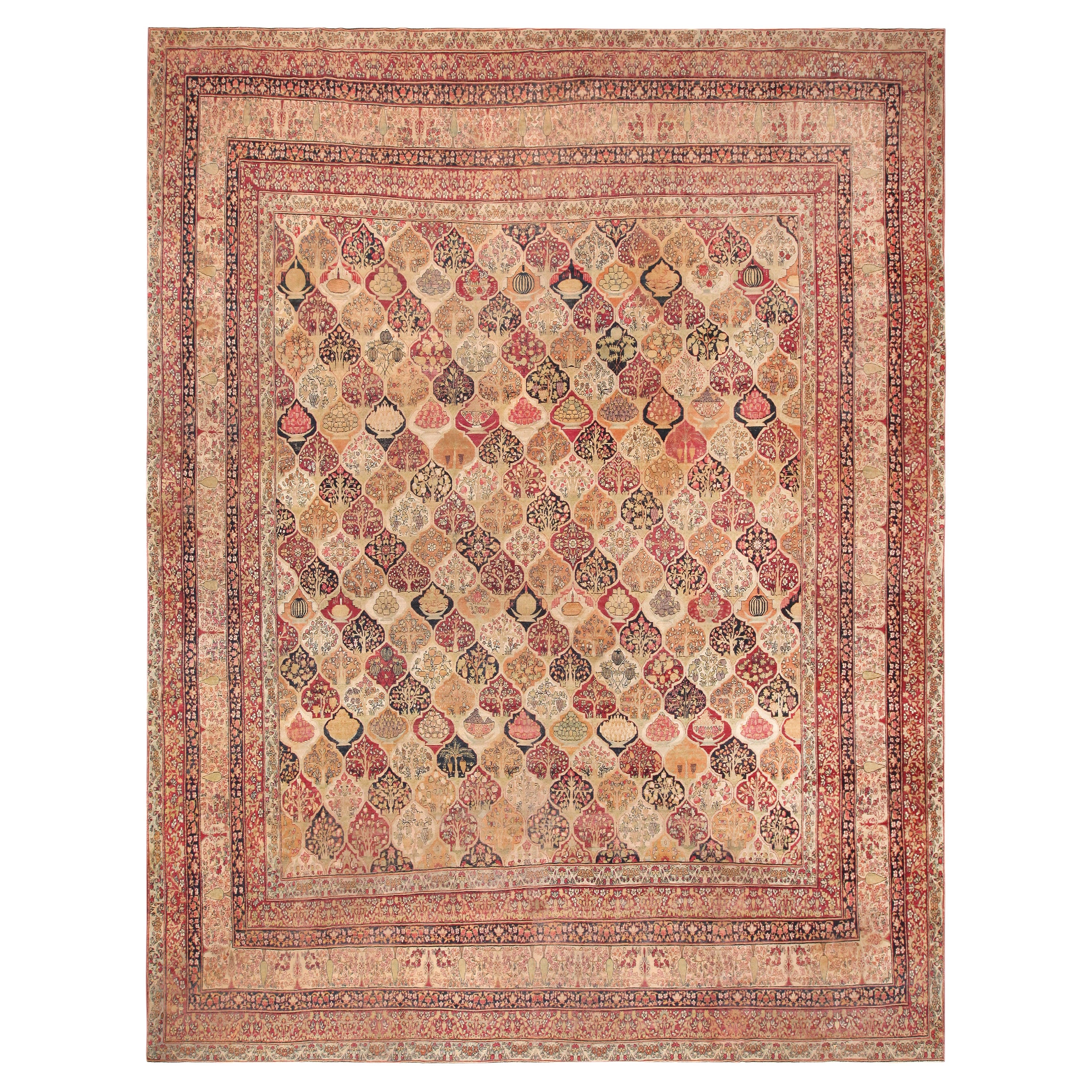 Fine Antique Persian Kerman Rug. 13 ft 2 in x 17 ft For Sale