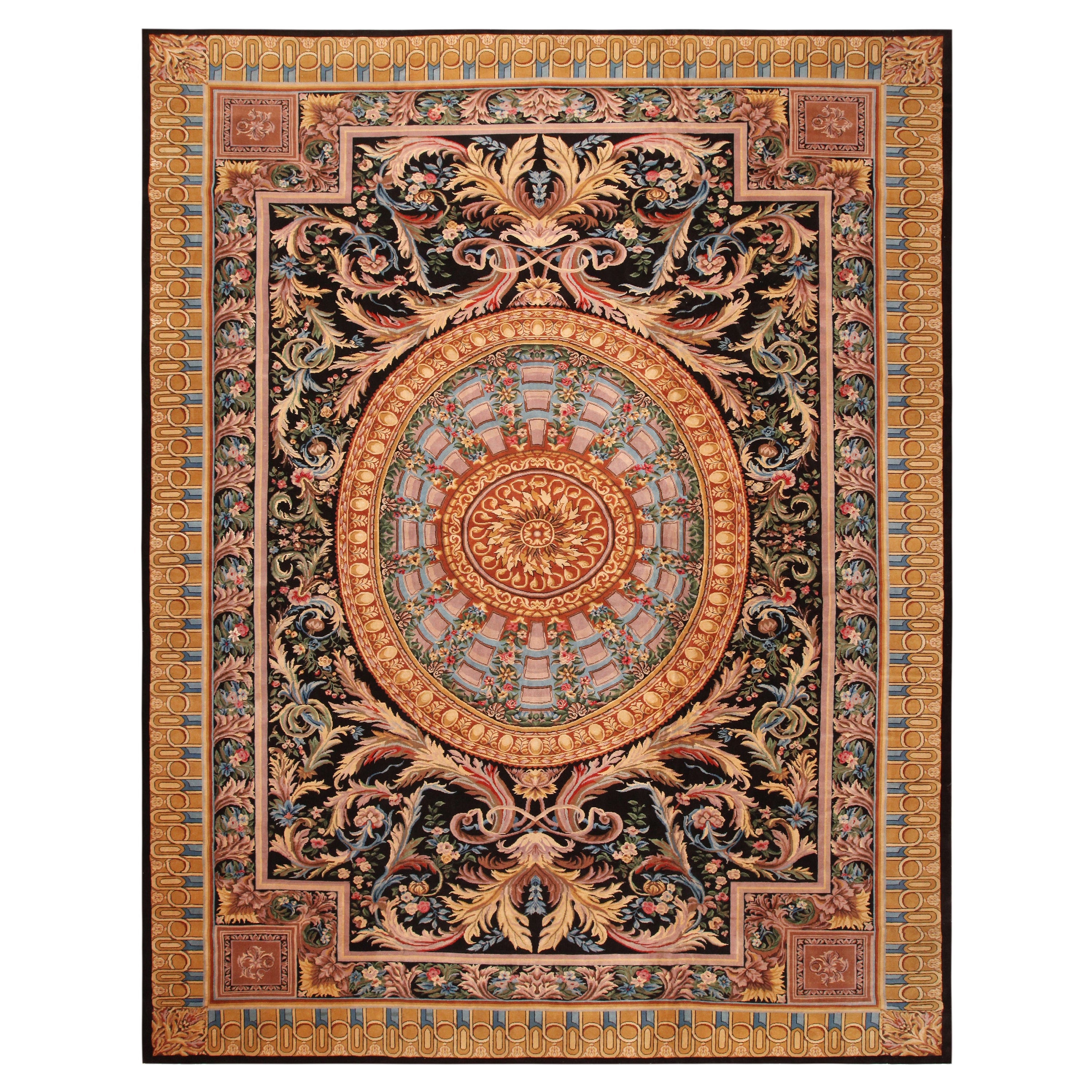 Vintage Savonnerie Style Rug. 14 ft 4 in x 17 ft 8 in  For Sale