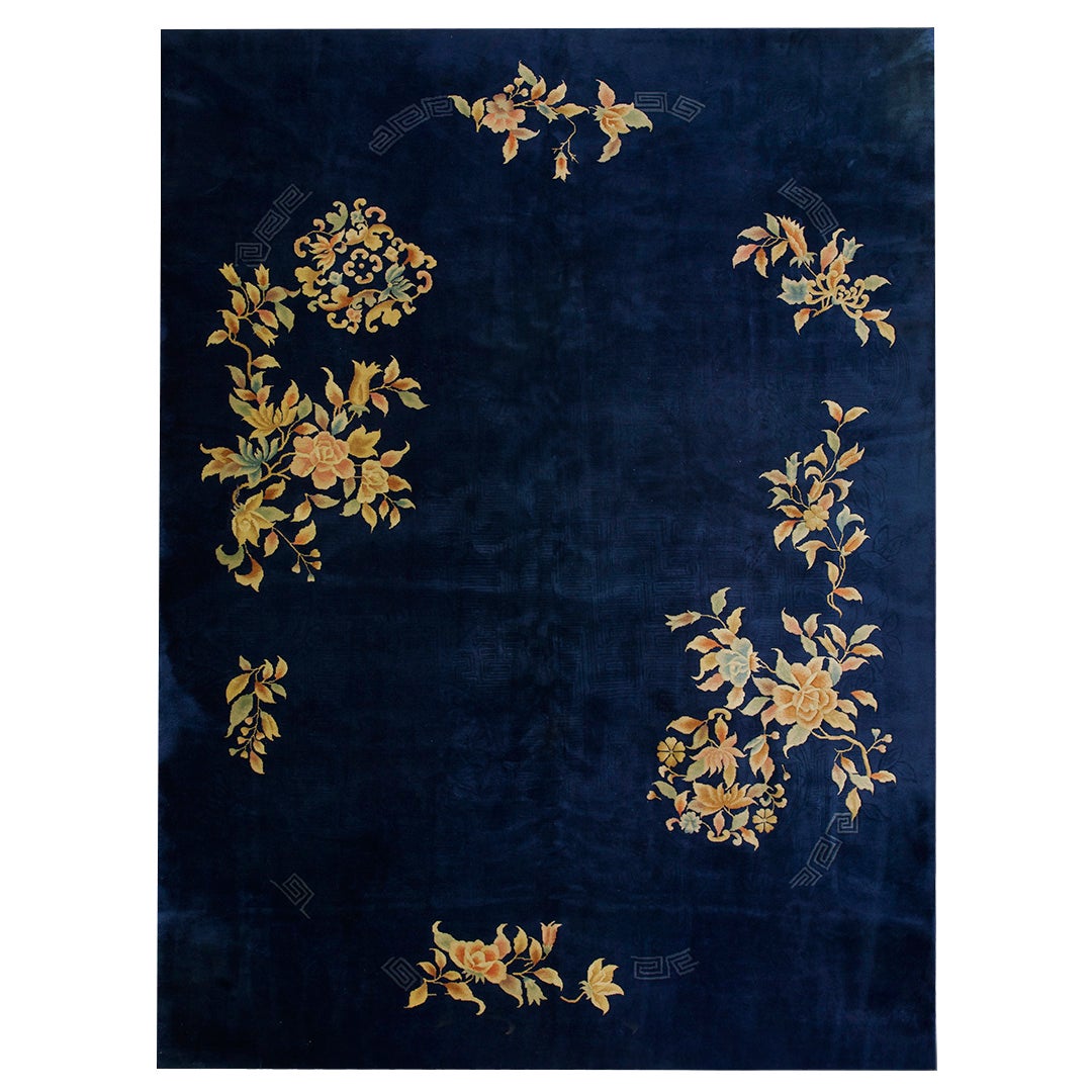 Chinesischer Art-Déco-Teppich aus den 1930er Jahren ( 8''10 x 11''8 - 270 x 358)