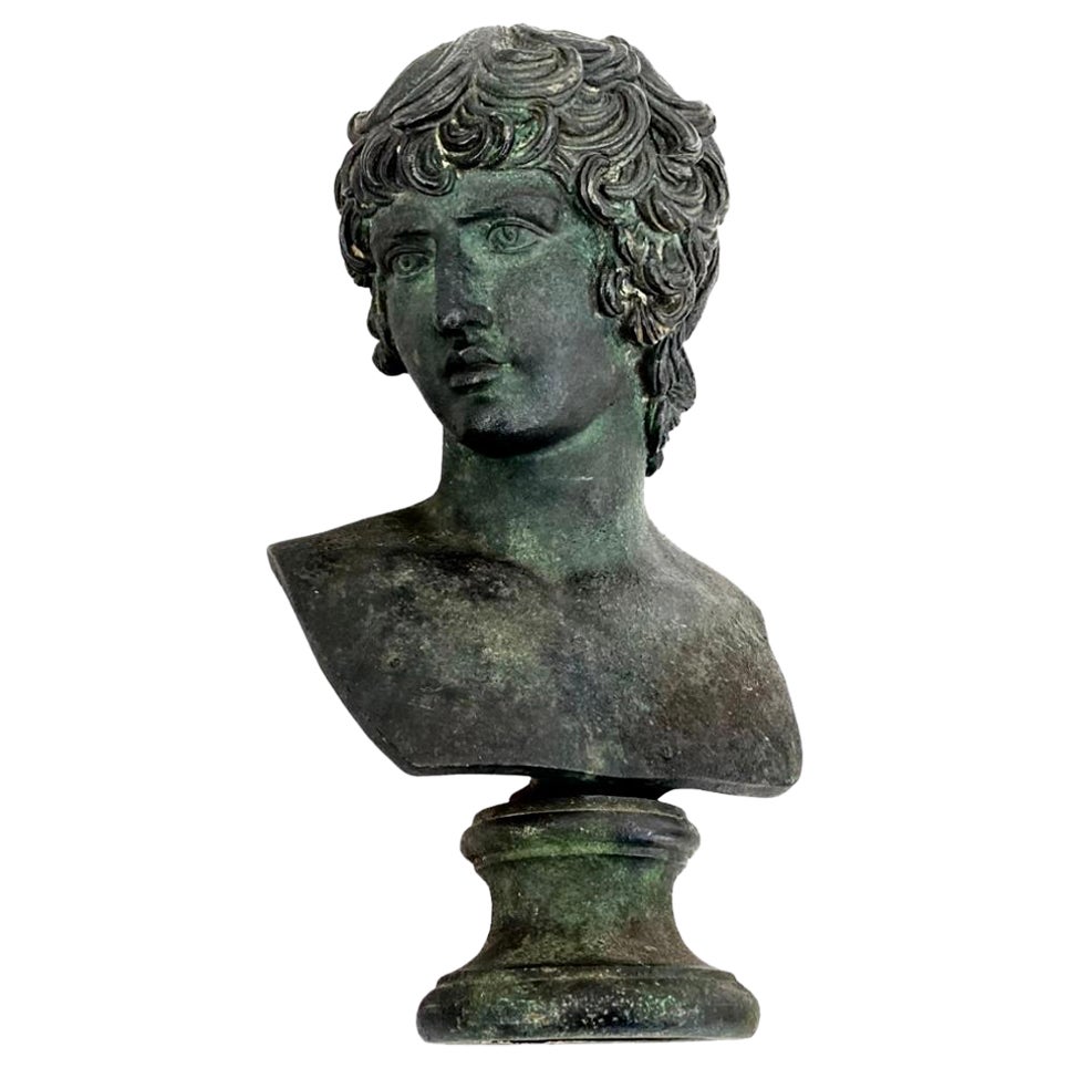 Small Grand Tour Bronze Bust of Antinous