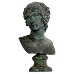 Small Grand Tour Bronze Bust of Antinous