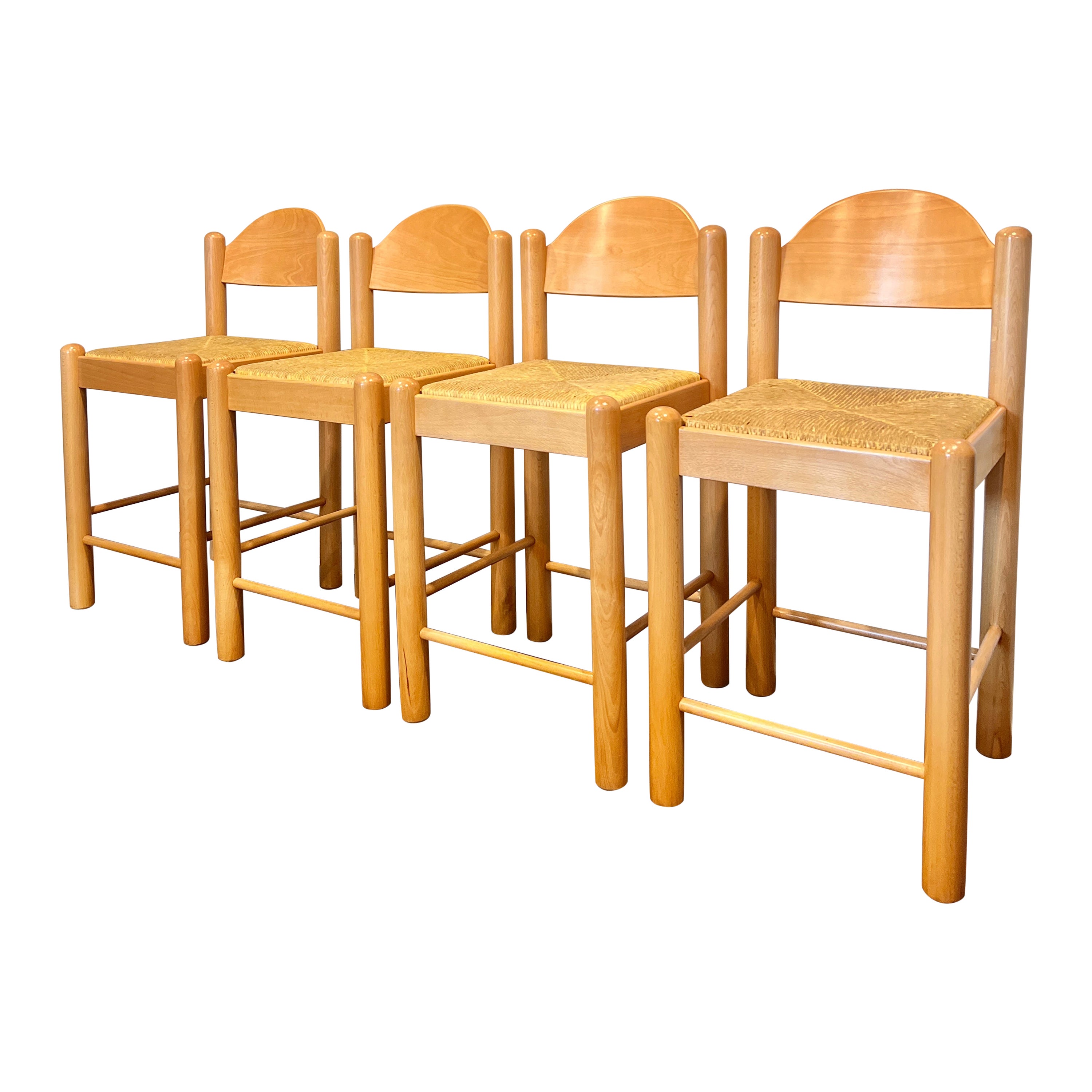 Set of 4 Counter Stools Designed by Hank Lowenstein