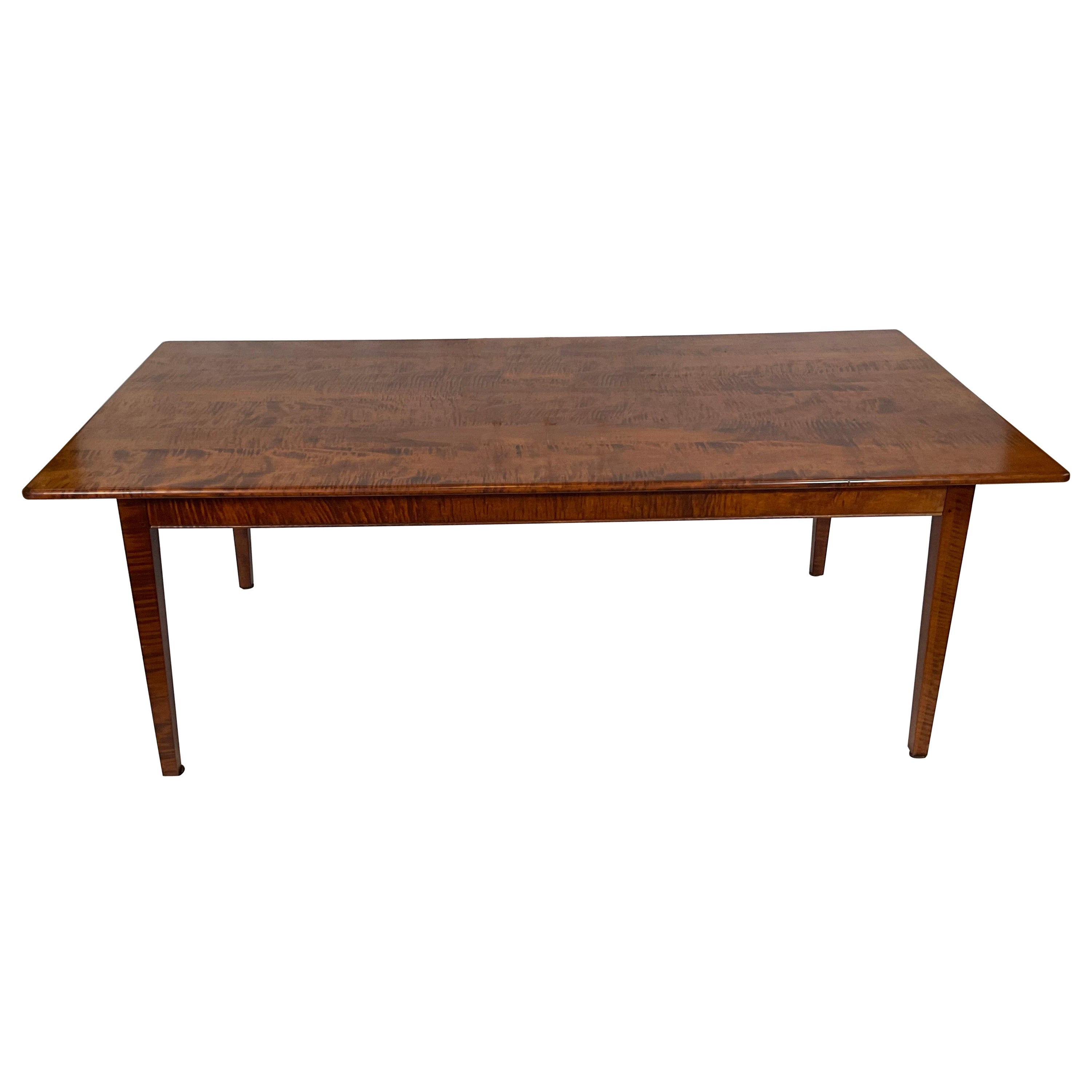 Tiger Maple Dining Table For Sale