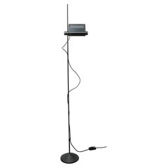 Vintage Total Black Floor Lamp Designed by Raul Barbieri and Giorgio Marianelli for Tron