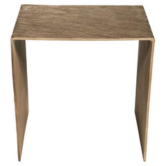Limited Edition, Hand-sculpted Contemporary Golden Bronze Stool by Niclas Wolf