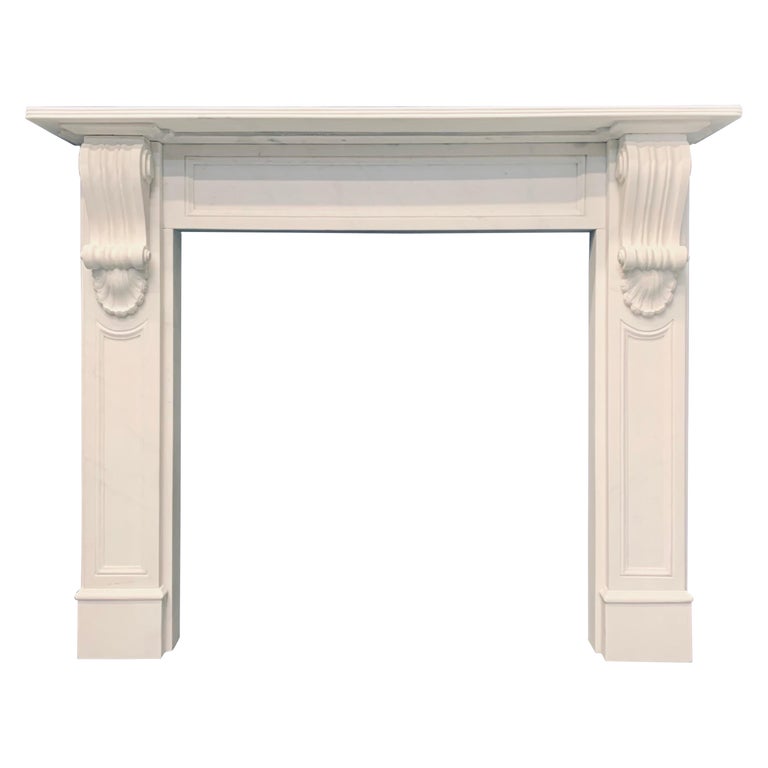 Early 19th Century Victorian Manner Statuary Marble Fireplace Surround ...
