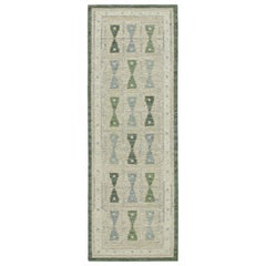 Rug & Kilim’s Scandinavian Style Kilim Runner in Beige with Geometric Patterns