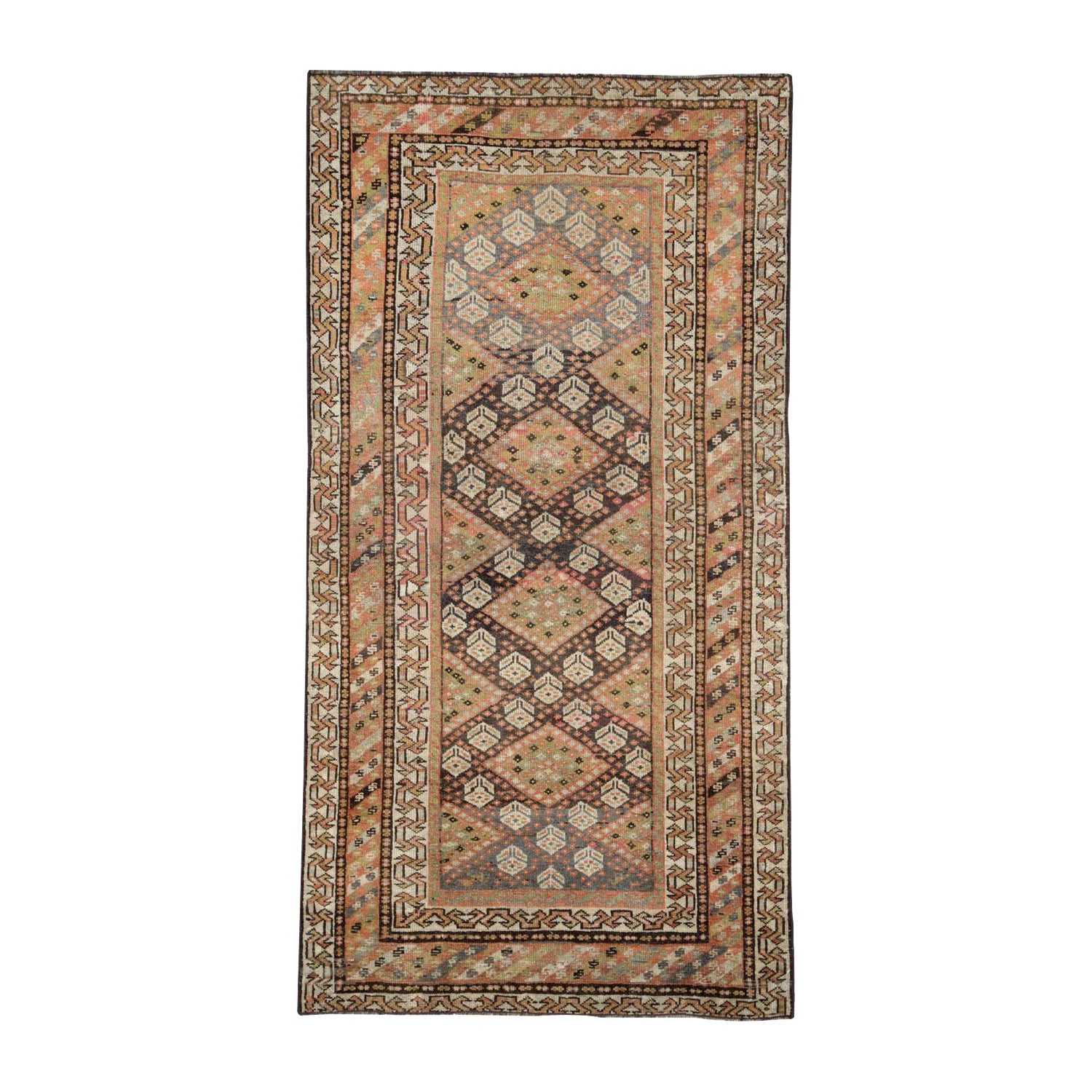 Tribal Early 20th Century Handmade Persian Shiraz Small Accent Rug For Sale