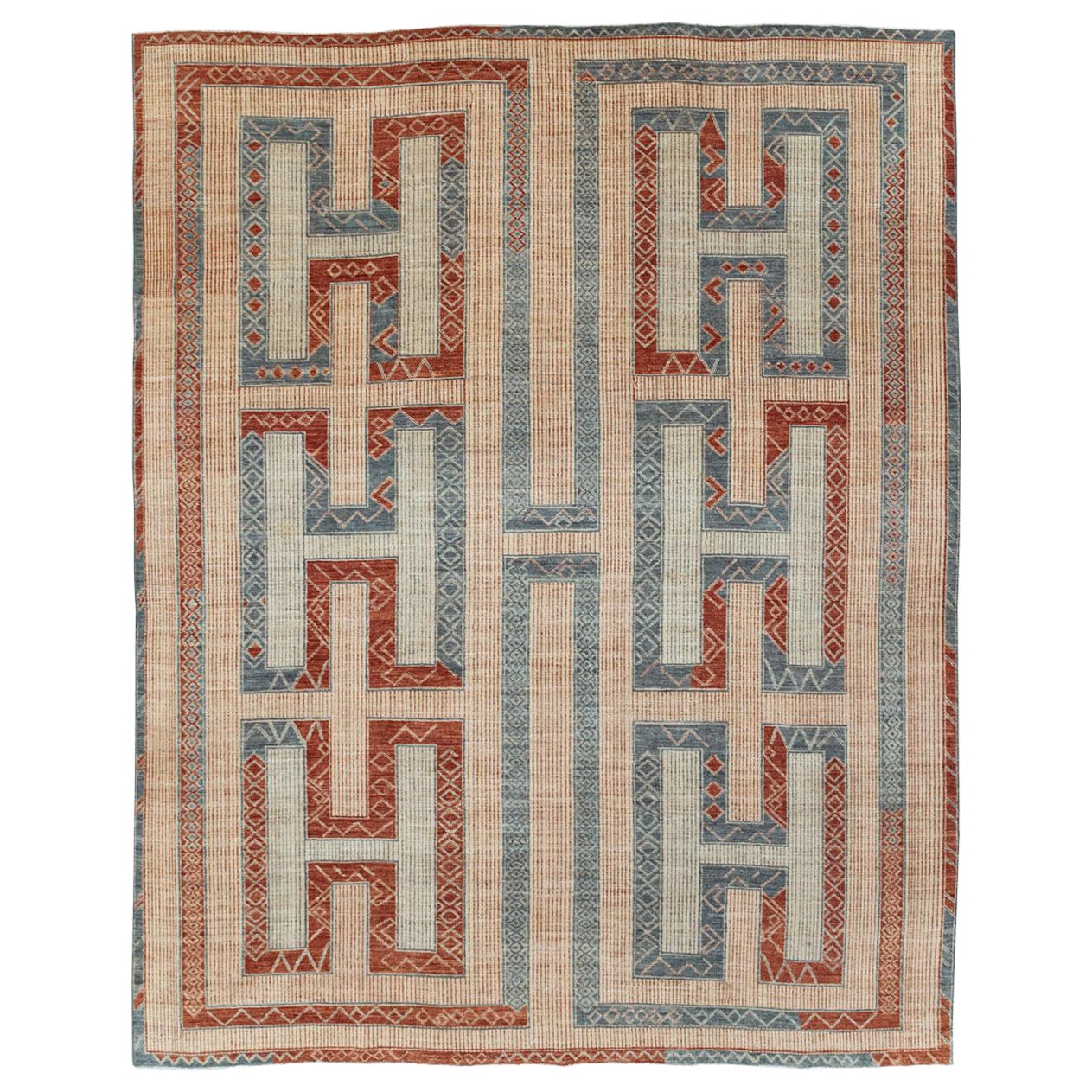 North African Tuareg Inspired Turkish Room Size Carpet For Sale