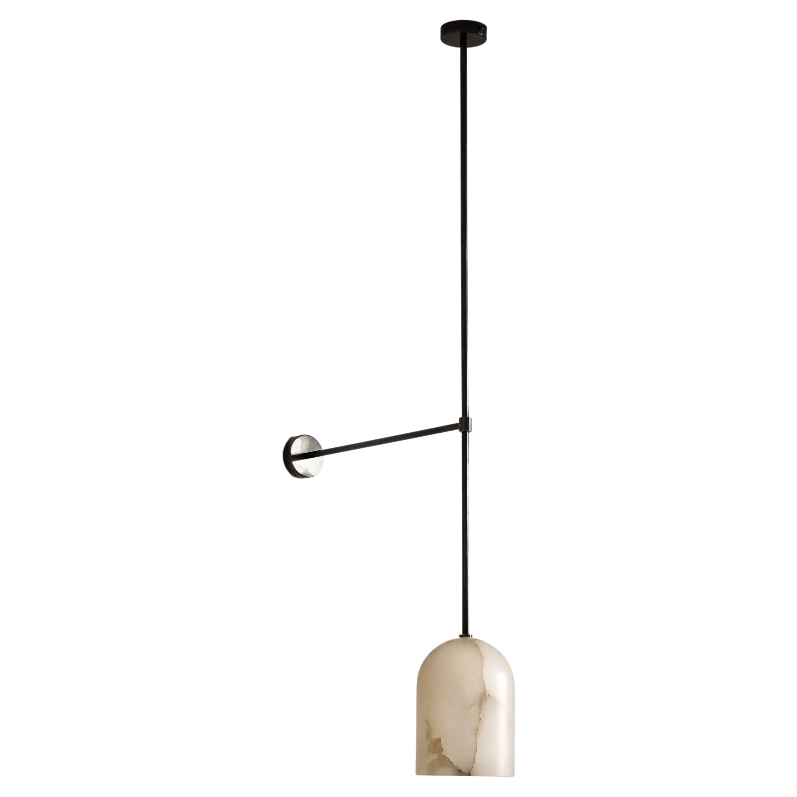 Belfry Arm Custom Alabaster Pendant by Contain For Sale