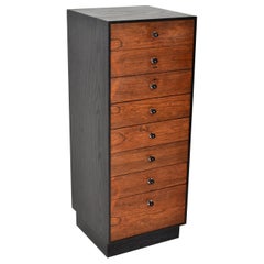 Eight Drawer Chest of Drawers or Jewelry Chest in Rosewood by Harvey Probber