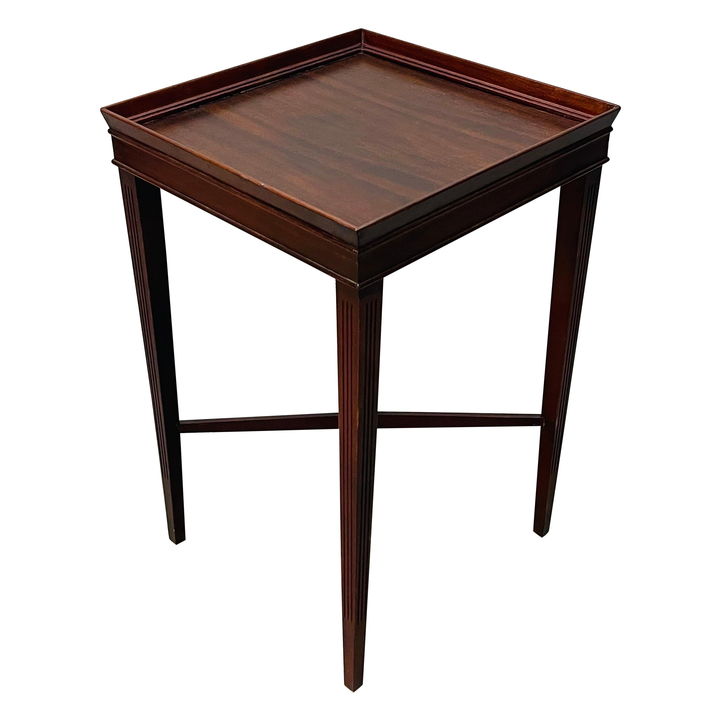 1950s Square Mahogany Side Table