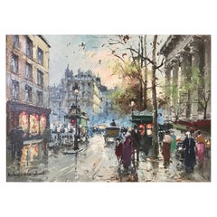 Vintage Antoine Blanchard Boulevard De Capucines, Place De La Madeleine 