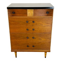 Vintage 1960s Bassett Furniture Walnut Tall Dresser