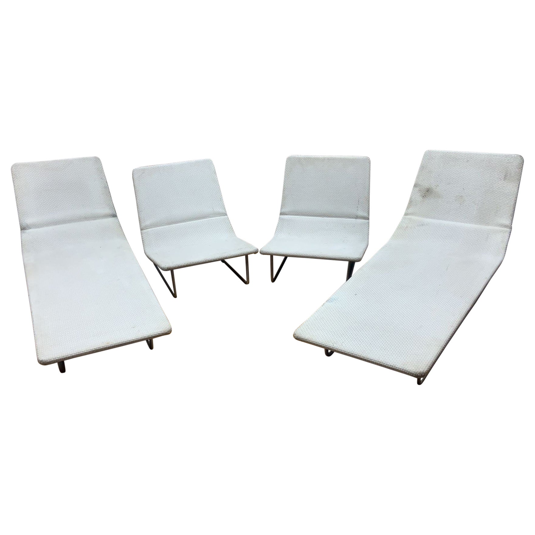  2 Sand and 2 Surf Sun Loungers by Francesco Rota for Paola Lenti, Set of 4 For Sale