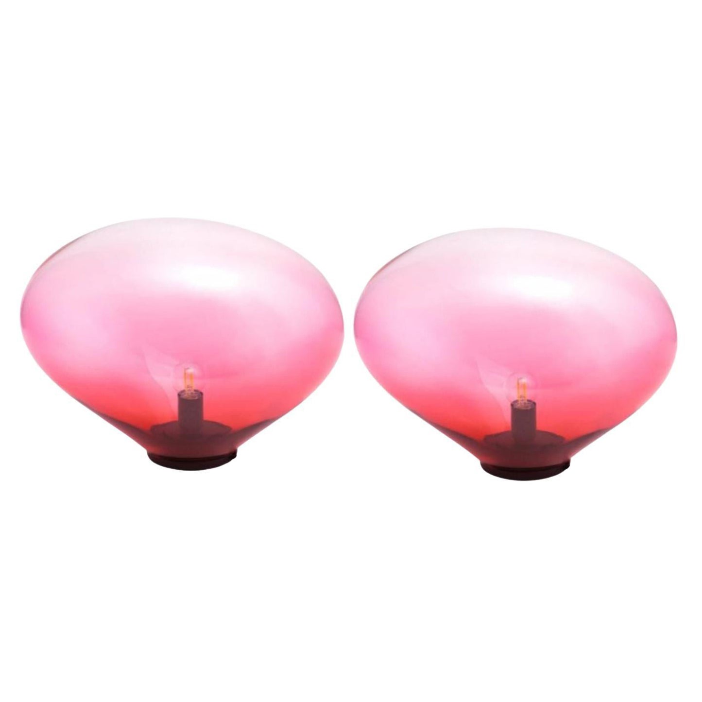 Set of 2 Sedna Brillant Ruby M Table Lamps by Eloa