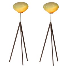 Ensemble de 2 lampadaires Stati x Ambre Iridescent d'Eloa