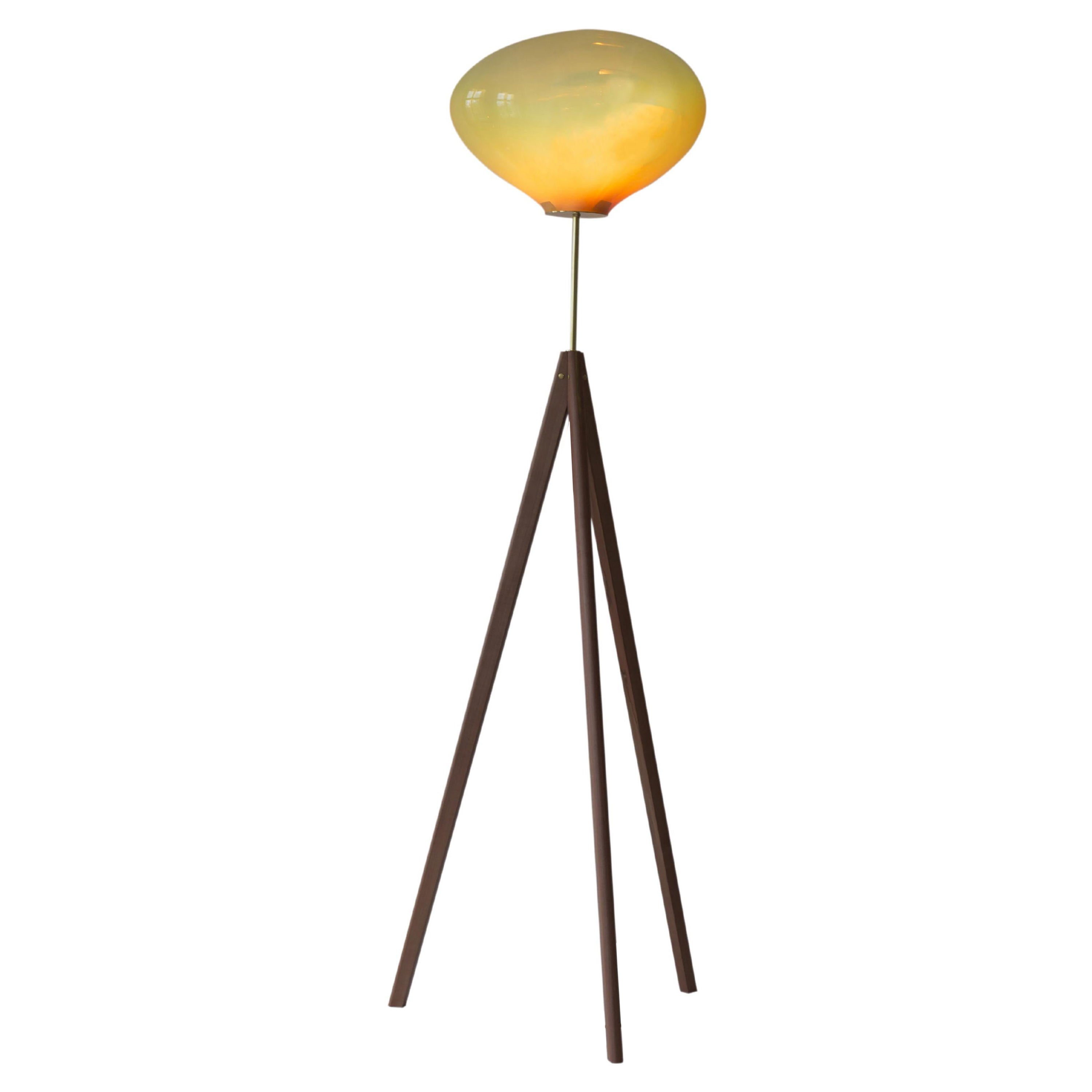 Stati X Amber Iridescent Floor Lamp by  ELOA For Sale