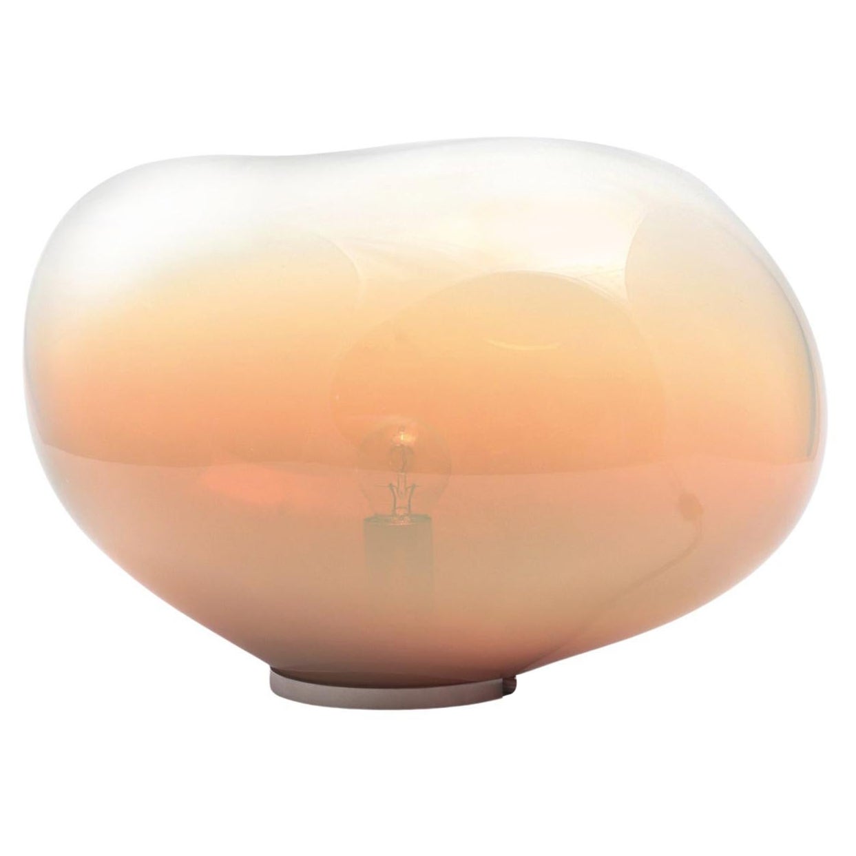 Lampe de bureau Sedna ambrée irisée M par ELOA en vente