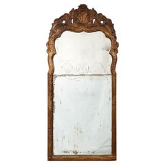Vintage Danish Rococo Giltmetal Mirror
