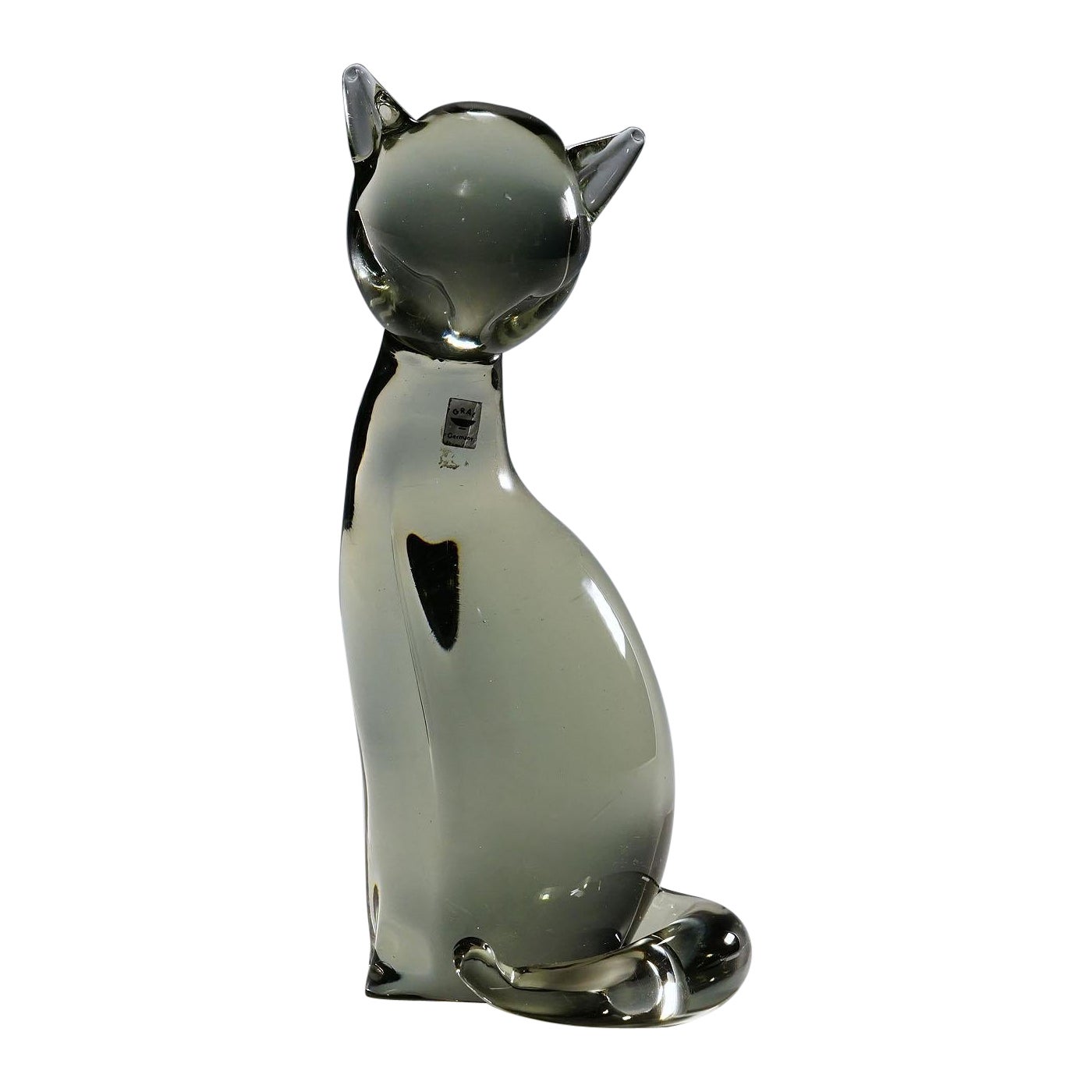 Sculpture of a Stylized Cat Designed by Livio Seguso, circa 1970s