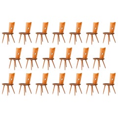Used Mid-Century Beech Dining Chairs, France 1960s 