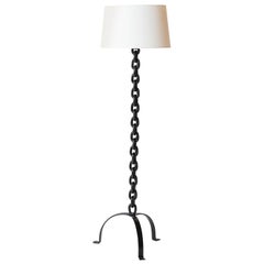 Brutalist Marine Chain Floor Lamp in the Style of Franz West - France 1970's
