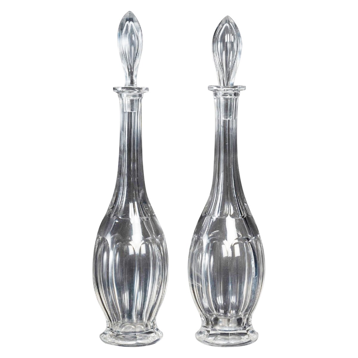 Pair of Wine Carafes, Saint-Louis, Model: Joseph, Period: Art Deco