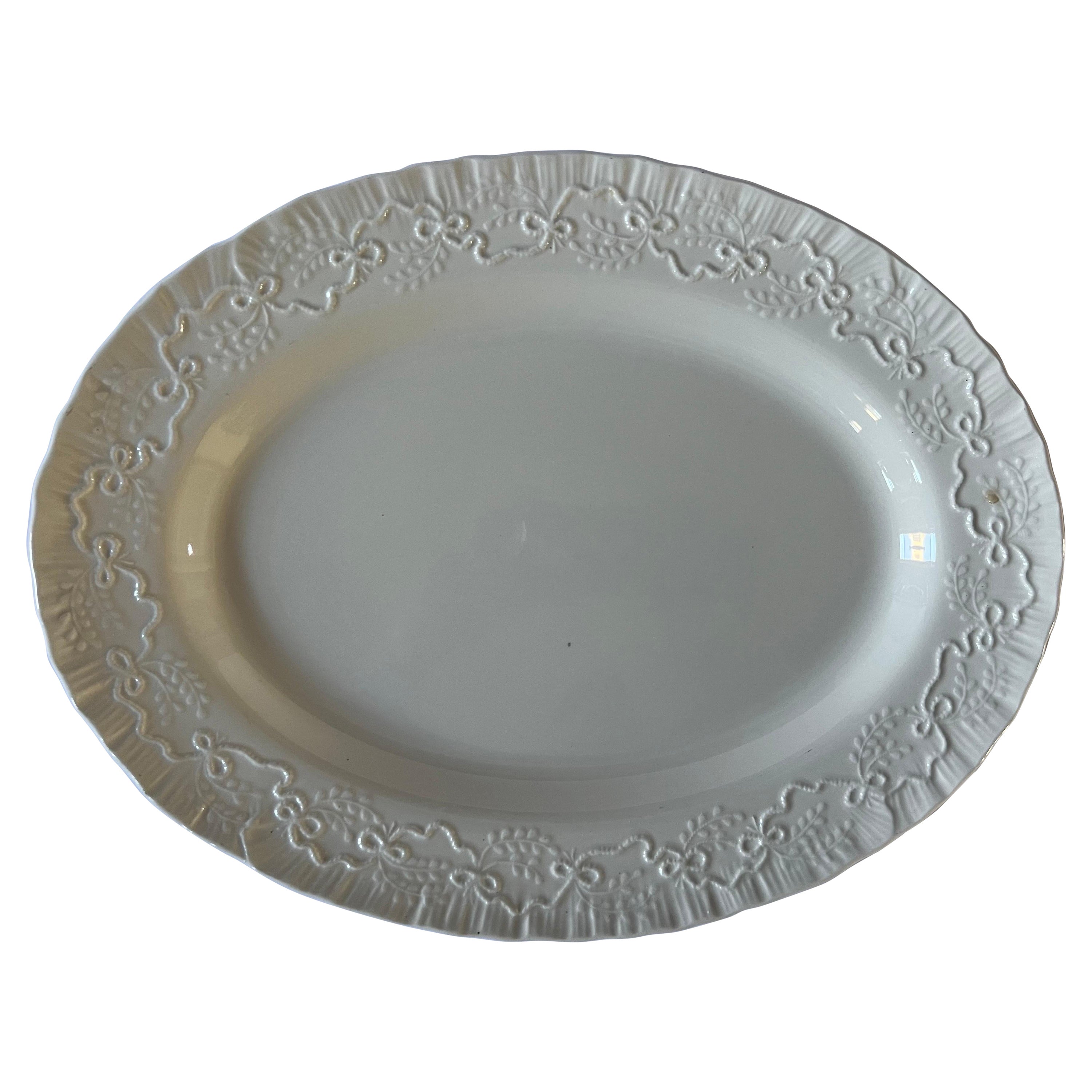 Ralph Lauren Wedgwood Claire Oval Serving Platter For Sale