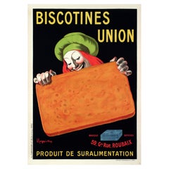 Leonetto Cappiello, Vintage Poster, Biscotines Union, Biscuit, Bread, 1906