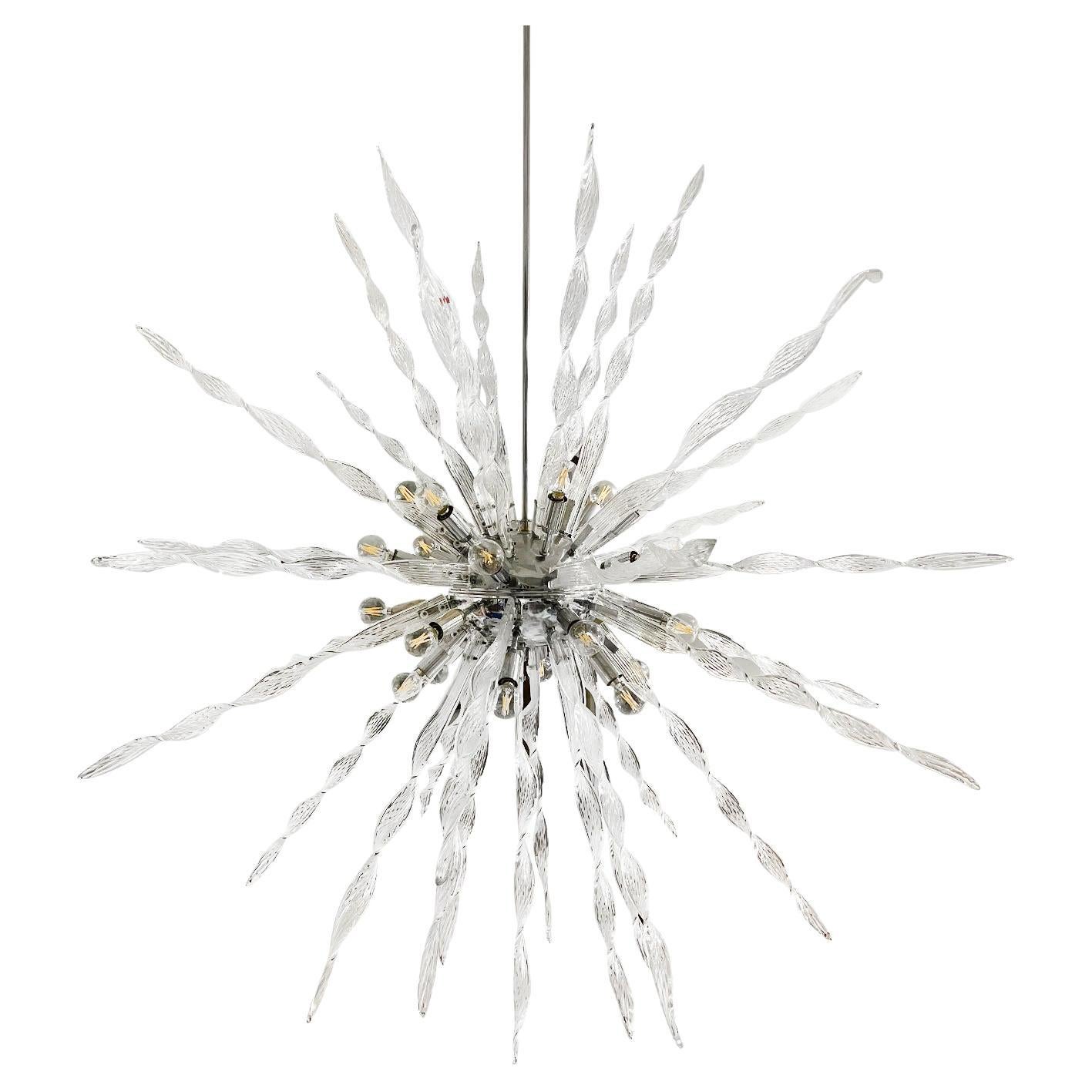 Italienische Murano-Glas-Sputnik-Leuchte des 20. Jahrhunderts im Stil von Barovier & Toso